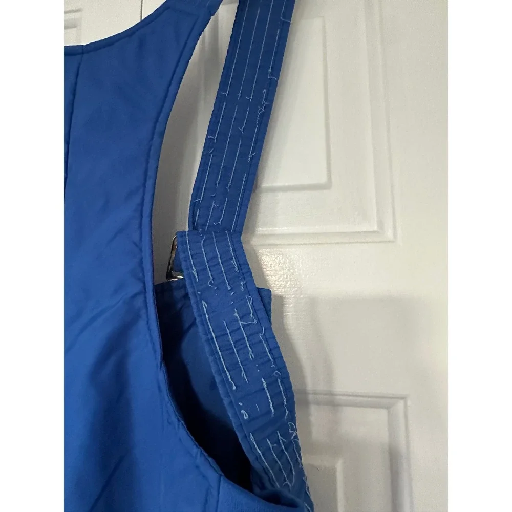 Vintage Topher Ski Suit Set Blue Green Jacket Bib Overalls Women Retro 2 Piece
